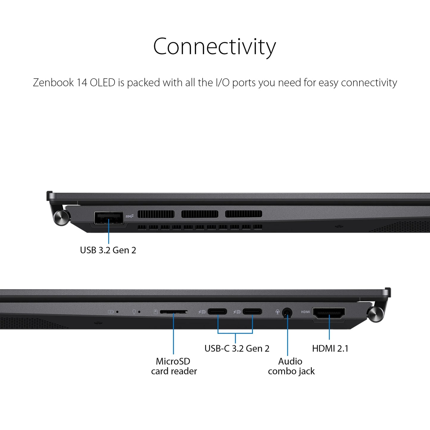 ASUS Zenbook 14” OLED Touch PC Laptop, AMD Ryzen 7 7730U, 16GB, 512GB, Windows 11, UM3402YA-WS74T